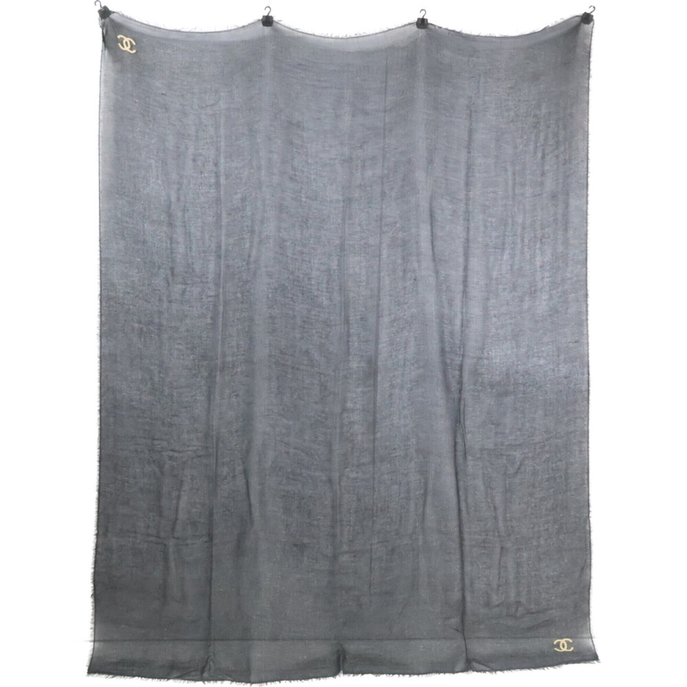 CHANEL (Chanel) Excellent Condition Gold Coco Mark Glitter Alpaca Cashmere Sh...